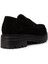 Kadın Hakiki Süet Siyah Loafer Ayakkabı - 01903ZSYHE03 2