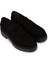 Kadın Hakiki Süet Siyah Loafer Ayakkabı - 01903ZSYHE03 4