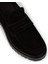 Kadın Hakiki Süet Siyah Loafer Ayakkabı - 01903ZSYHE03 5