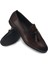 Erkek Hakiki Deri Taba Rengi Vintage Püsküllü Loafer - 01701MTBAC22 3