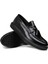 Erkek Hakiki Deri Siyah Rahat Loafer Ayakkabı - 02001MSYHP01 3