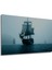 Sisli Denizde Yelkenli Dekoratif Ahşap Ev/işyeri/ofis Kare Tablo 3