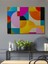 Geometrik Dans Modern Sanat Dekoratif Ahşap Ev/işyeri/ofis Kare Tablo 1