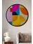 Çerçeve Görünümlü Geometrik Dans Modern Sanat Dekoratif Ahşap Ev/işyeri/ofis Yuvarlak Tablo 1
