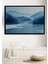 Çerçeve Görünümlü Buz Mavisi Rüyası Manzarası Yağlı Boya Görünümlü Dekoratif Ahşap Ofis Kare Tablo 1