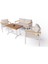 Metal Bahçe Oturma Grubu, Balkon Takımı, Kafe Koltuğu, Bekleme Alanı Koltuğu, 1 + 1 + 2 + Masa 2