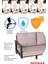 Metal Bahçe Oturma Grubu, Balkon Takımı, Kafe Koltuğu, Bekleme Alanı Koltuğu, 1 + 1 + Masa 5