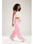 Tasarım Keten Pembe Baggy Pantolon 5