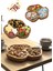 Doğal Masif Ahşap Sunumluk Tabak – 3 Bölmeli Çerezlik, Kahvaltılık ve Ikramlık (215X183 Mm) 1