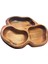 Doğal Masif Ahşap Sunumluk Tabak – 3 Bölmeli Çerezlik, Kahvaltılık ve Ikramlık (215X183 Mm) 2