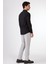 Siyah Düz Renk Slim Fit Uzun Kol Erkek Gömlek 3