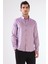 Lila Erkek Slim Fit Düz Brent Düğmeli Yaka Uzun Kol Gömlek - 102464 5