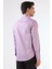 Lila Erkek Slim Fit Düz Brent Düğmeli Yaka Uzun Kol Gömlek - 102464 7