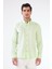 Açık Yeşil Erkek Slim Fit Düz Brent Düğmeli Yaka Uzun Kol Gömlek 1