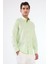 Açık Yeşil Erkek Slim Fit Düz Brent Düğmeli Yaka Uzun Kol Gömlek 2