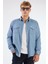 Açık Mavi Erkek Regular Fit Düz Klasik Yaka Uzun Kol Gömlek - 104840 6
