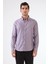 Mor Erkek Slim Fit Düz Brent Düğmeli Yaka Uzun Kol Gömlek - 102459 6