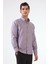 Mor Erkek Slim Fit Düz Brent Düğmeli Yaka Uzun Kol Gömlek - 102459 7