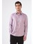 Lila Erkek Slim Fit Düz Brent Yaka Uzun Kol Gömlek - 102504 5