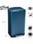 Simply Smart Ariane 30 Lt Metal Çöp Kovaları Petrol Mavisi 3
