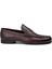 Erkek Bordo Hakiki Deri Loafer Ayakkabı - 01538MBRDC01 1