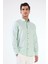 Yeşil Erkek Slim Fit Düz Düğmeli Yaka Uzun Kol Gömlek 1