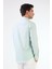 Yeşil Erkek Slim Fit Düz Düğmeli Yaka Uzun Kol Gömlek 2