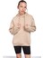 Bej Kanguru Cepli Basic Şardonlu Kız Çocuk Kapüşonlu Sweatshirt 21209 3