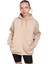Bej Kanguru Cepli Basic Şardonlu Kız Çocuk Kapüşonlu Sweatshirt 21209 4