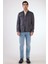Gri Erkek Regular Fit Düz Klasik Yaka Süet Mont - 105399 10