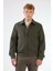 Haki Erkek Regular Fit Düz Klasik Yaka Bomber Mont 6