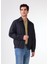 Lacivert Erkek Regular Fit Düz Klasik Yaka Bomber Mont - 104394 7