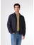 Lacivert Erkek Regular Fit Düz Klasik Yaka Bomber Mont - 104394 8