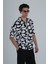 Erkek Siyah Beyaz Summer Style Desenli Gömlek COC1164 3