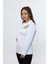 Kadın Beyaz Uzun Kollu Çiçek Baskılı Tshırt 2