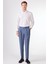 Indigo Erkek Slim Fit Çizgili Keten Pantolon - 104537 4