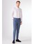 Indigo Erkek Slim Fit Çizgili Keten Pantolon - 104537 6
