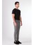 Koyu Gri Erkek Ekstra Slim Fit Melanj Desenli Klasik Pantolon 7