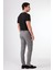 Koyu Gri Erkek Ekstra Slim Fit Melanj Desenli Klasik Pantolon 8