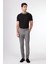 Koyu Gri Erkek Ekstra Slim Fit Melanj Desenli Klasik Pantolon 9