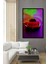 Çerçeve Görünümlü Neon Işıklar Altında Kırmızı Süper Araba Modern Sanat Ofis Ahşap Kare Tablo 1