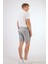 Gri Erkek Slim Fit Çizgili Casual Short - 104668 10