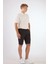 Koyu Gri Erkek Regular Fit Düz Casual Short 10