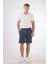 Indigo Erkek Slim Fit Gofre Desenli Short - 104682 4