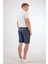 Indigo Erkek Slim Fit Gofre Desenli Short - 104682 6