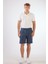 Indigo Erkek Slim Fit Gofre Desenli Short - 104682 7