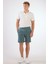 Yeşil Erkek Slim Fit Gofre Desenli Short 4