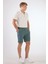 Yeşil Erkek Slim Fit Gofre Desenli Short 5