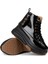 Kadın Rugan Siyah High Top Sneaker - 25336ZSYHC01 3