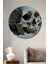 Buz Kristali Kaplı Kafatası Modern Sanat Dekoratif Ahşap Ev/işyeri/ofis Yuvarlak Tablo 1